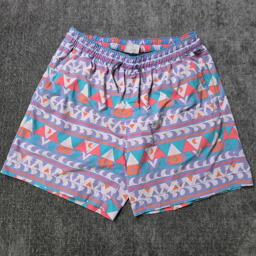 Columbia Swim Trunks Mens Medium Purple Aztec 6